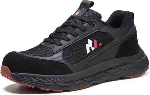 Comfortable Steel Toe Shoes for Men, Lightweight Safety Work Sneakers, Breathable Slip Resistant Work Shoes for Warehouse and Standing All Day in Kuwait