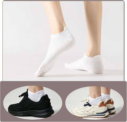 Toe Socks Women, Ankle Five Fingers Socks Cotton Toe Separator Barefoot Sock for Running Yoga Hiking 5 Pairs Pink Blue White Black Size 5-10 in Saudi Arabia