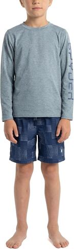 Spyder Boys' 2-piece Swim Set – Long Sleeve Rash Guard & Swim Trunks, UPF 30+, Quick-Dry-Little Boys in Saudi Arabia