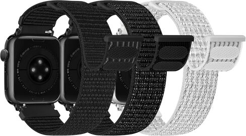 Bcuckood Nylon Sport Bands Compatible with Apple Watch Band 49mm 45mm 46mm 44mm 42mm 41mm 40mm 38mm Women Men, Adjustable Solo Loop Bands for iWatch Series 11 10 9 8 7 6 5 4 3 SE Ultra 2 1, 3 Pack in Saudi Arabia
