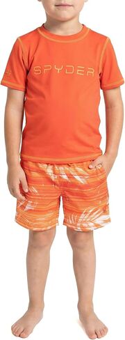 Spyder Boys' 2-piece Swim Set – Short Sleeve Rash Guard & Swim Trunks, UPF 30+, Quick-Dry-Little Boys in Saudi Arabia