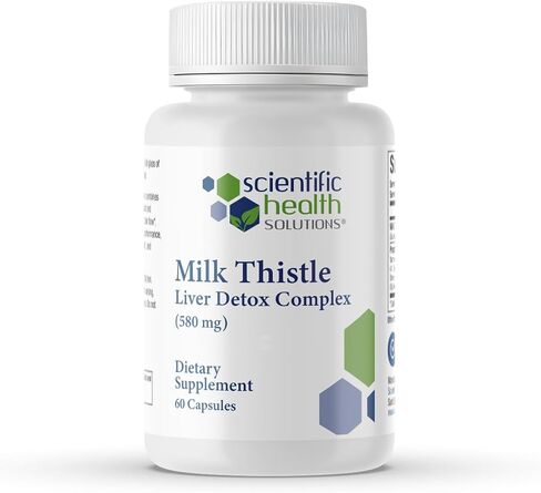 Milk Thistle Liver Detox Complex – Clinical-Grade Liver Support Supplement with Turmeric, Dandelion, Beet, Picrorhiza, Black Pepper – Phase I & II Detox – 60 Capsules – Non-GMO in Saudi Arabia