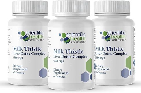 Milk Thistle Liver Detox Complex – Clinical-Grade Liver Support Supplement with Turmeric, Dandelion, Beet, Picrorhiza, Black Pepper – Phase I & II Detox – 60 Capsules – Non-GMO in Saudi Arabia