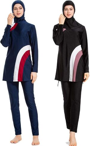 Women Muslim Swimwear Full Coverage Islamic Modest Swimsuit 3 Pieces Full Body with Hijab Beachwear in Saudi Arabia