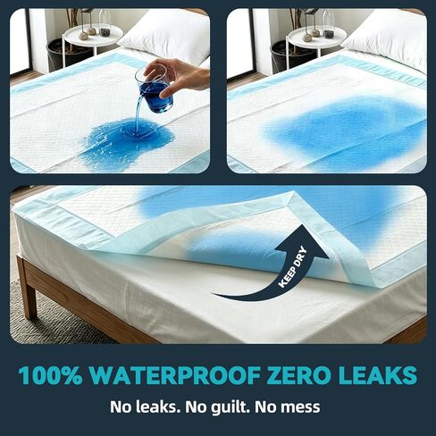 AAY 50 Count Extra Large Disposable Underpads for Incontinence, 40"x36" Super Absorbent Leak-Proof Bed Pads for Adults, Elderly, Kids, Pee Pads, Chucks Pads, Furniture & Surface Protection Pad in Saudi Arabia