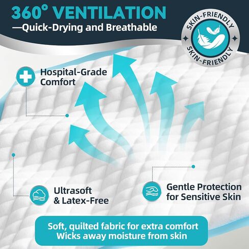 AAY 50 Count Extra Large Disposable Underpads for Incontinence, 40"x36" Super Absorbent Leak-Proof Bed Pads for Adults, Elderly, Kids, Pee Pads, Chucks Pads, Furniture & Surface Protection Pad in Saudi Arabia