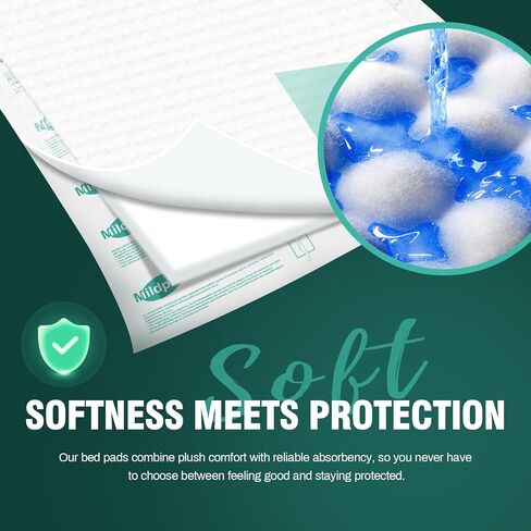 Heavy Duty Underpads 30"X36" ,100 Count, Ultra 10 Times More Absorbent Chucks Pads, Tear-Resistant Disposable Bed Pads with Strength Cloth Backing for Adults, Elderly in Saudi Arabia