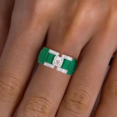 Moissanite Silicone Ring, 925 Sterling Silver Asscher Cut Silicone Band, Luxury Engagement Jewelry Gift for Him in Kuwait