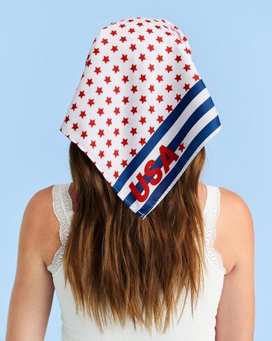 xo, Fetti Soccer USA Bandana | Patriotic Soccer Party Decor, Unisex Accessories, Red White Blue, USA Team, USA Flag, Sports Fan Gear, Football, Summer 2026 in Kuwait