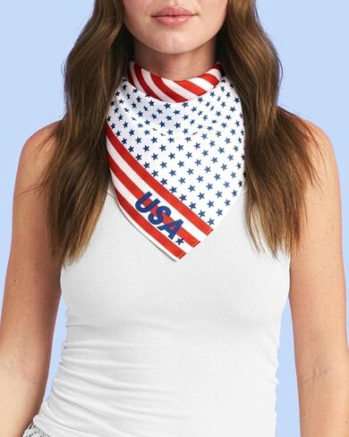 xo, Fetti Soccer USA Bandana | Patriotic Soccer Party Decor, Unisex Accessories, Red White Blue, USA Team, USA Flag, Sports Fan Gear, Football, Summer 2026 in Kuwait