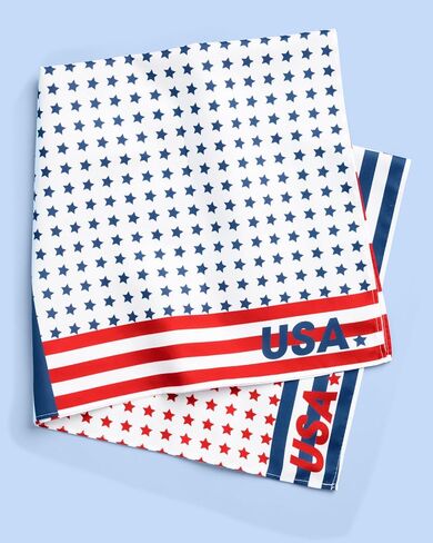 xo, Fetti Soccer USA Bandana | Patriotic Soccer Party Decor, Unisex Accessories, Red White Blue, USA Team, USA Flag, Sports Fan Gear, Football, Summer 2026 in Kuwait