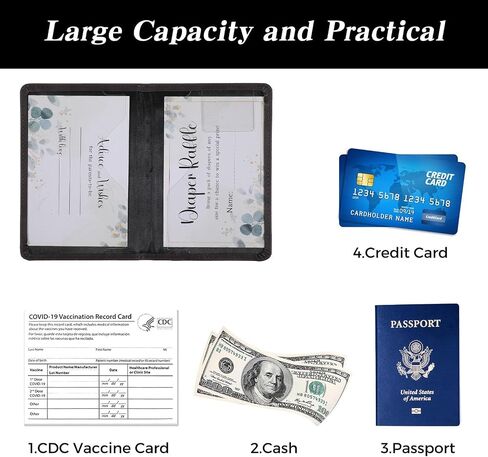 2pcs Passport Case, Passport Cover Holder for Travel, Waterproof PU Leather Ultra Slim Protector Lightweight Wallet Case Travel Essentials with Card Cover Slot Card Holders for Men & Women in Saudi Arabia