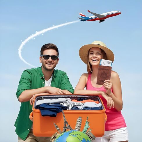 2pcs Passport Case, Passport Cover Holder for Travel, Waterproof PU Leather Ultra Slim Protector Lightweight Wallet Case Travel Essentials with Card Cover Slot Card Holders for Men & Women in Saudi Arabia