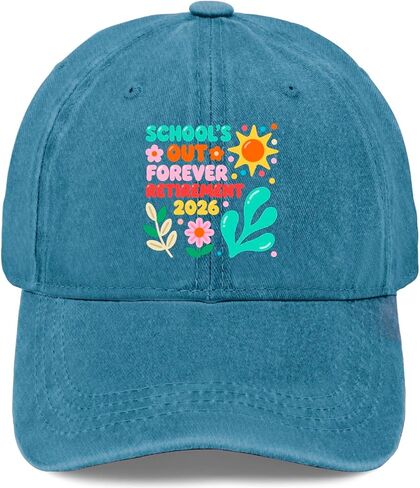 School's Out Forevers Retirements 2026 Hats for Women Soft Washed Distressed in Kuwait