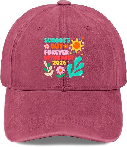 School's Out Forevers Retirements 2026 Hats for Women Soft Washed Distressed in Kuwait