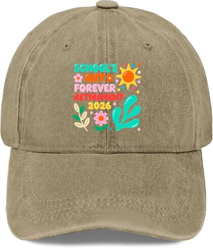 School's Out Forevers Retirements 2026 Hats for Women Soft Washed Distressed in Kuwait