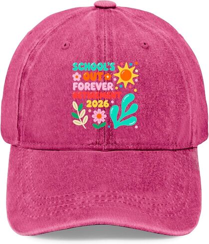 School's Out Forevers Retirements 2026 Hats for Women Soft Washed Distressed in Kuwait