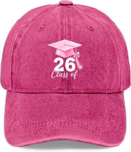 Class of 2026 Graduations Coquettes Pink-Bow Hat for Women Cool Washed in Kuwait