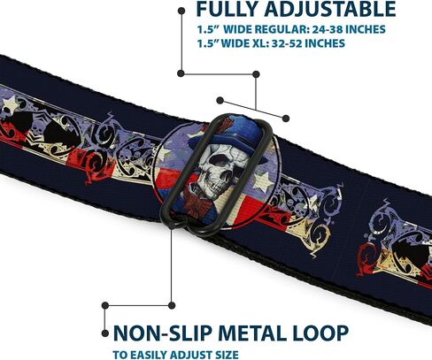 Grateful Dead Belt, Seatbelt Buckle Belt, Grateful Dead Dave'S Picks Skeleton Americana Bonus Art, Adjustable in Kuwait