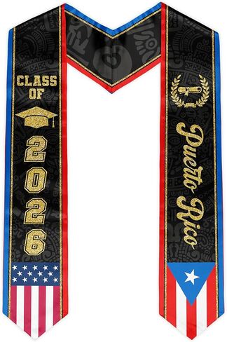Flag Graduation Stole, Stoles for Graduation 2026, Class of 2026 Graduation Sash Honor Stole in Saudi Arabia