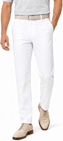 SNOWTEN Mens Dress Pants, Soft Pro Fabric, Classic Fit Stretch Work Pants Lightweight Water-Repellent Pant with Pockets in Saudi Arabia