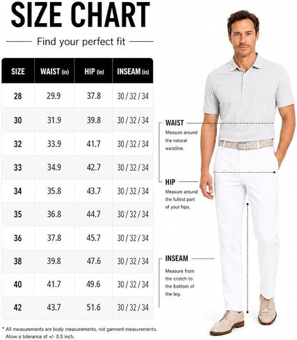 SNOWTEN Mens Dress Pants, Soft Pro Fabric, Classic Fit Stretch Work Pants Lightweight Water-Repellent Pant with Pockets in Saudi Arabia