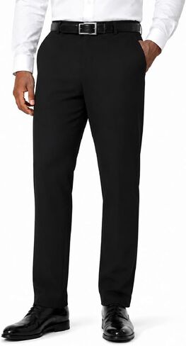 SNOWTEN Mens Dress Pants, Soft Pro Fabric, Classic Fit Stretch Work Pants Lightweight Water-Repellent Pant with Pockets in Saudi Arabia