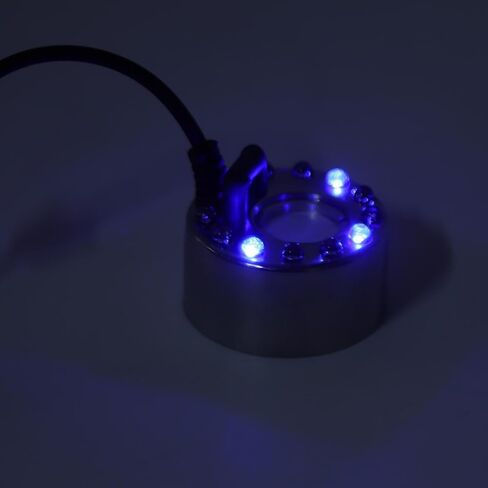 آلة ضباب متغيرة الألوان 350 مل H LED مع جهاز تحكم، 24 فولت نافورة مياه بركة رذاذ مرطب لحوض السمك لتزيين الصخور وصانع الرذاذ in Kuwait