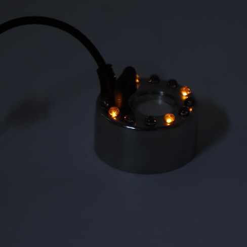 آلة ضباب متغيرة الألوان 350 مل H LED مع جهاز تحكم، 24 فولت نافورة مياه بركة رذاذ مرطب لحوض السمك لتزيين الصخور وصانع الرذاذ in Kuwait
