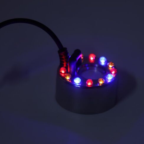 آلة ضباب متغيرة الألوان 350 مل H LED مع جهاز تحكم، 24 فولت نافورة مياه بركة رذاذ مرطب لحوض السمك لتزيين الصخور وصانع الرذاذ in Kuwait