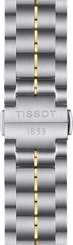 Tissot mens Tissot Luxury Powermatic 80 316L stainless steel case with yellow gold PVD coating Automatic Watch, Grey, Stainless steel, 22 (T0864072226100) in Kuwait