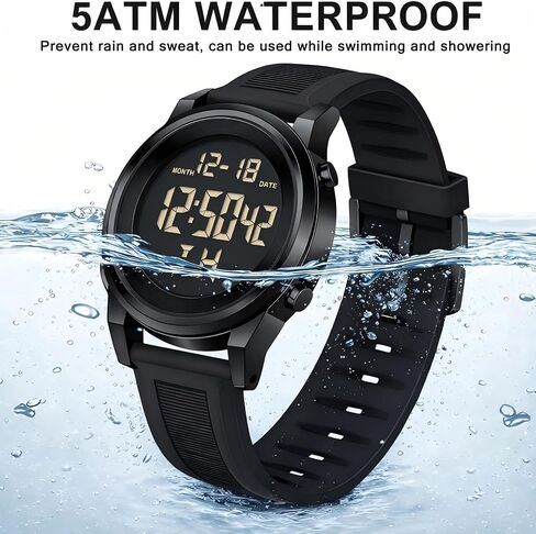 Military Silver Waterproof Sports Wrist Watches for Men Digital Tactical Mens Sport Watches Waterproof Military in Saudi Arabia