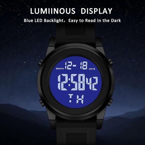 Military Silver Waterproof Sports Wrist Watches for Men Digital Tactical Mens Sport Watches Waterproof Military in Saudi Arabia