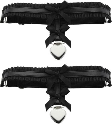 Wedding Bowknot Bridal Lace Garter Belt Women Adjustable Punk Gothic Garter in Kuwait
