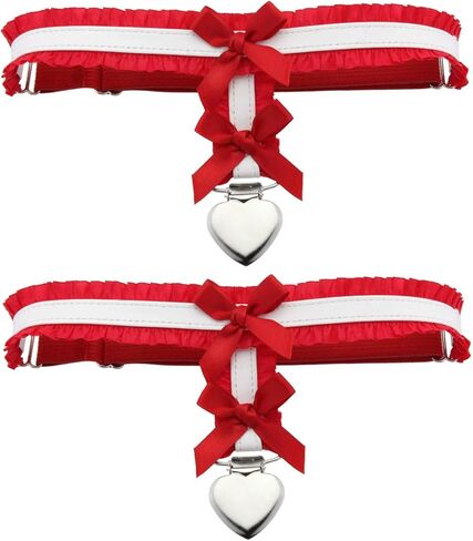 Wedding Bowknot Bridal Lace Garter Belt Women Adjustable Punk Gothic Garter in Kuwait