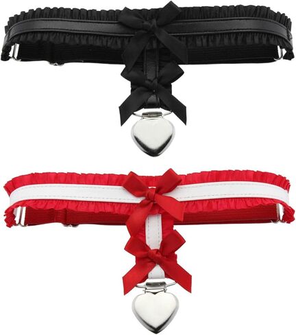 Wedding Bowknot Bridal Lace Garter Belt Women Adjustable Punk Gothic Garter in Kuwait