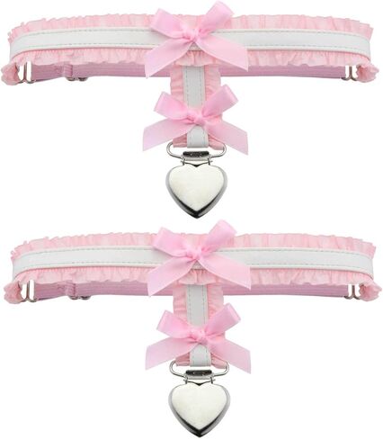 Wedding Bowknot Bridal Lace Garter Belt Women Adjustable Punk Gothic Garter in Kuwait
