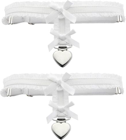 Wedding Bowknot Bridal Lace Garter Belt Women Adjustable Punk Gothic Garter in Kuwait