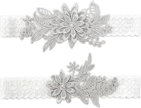 Bicfuiot Wedding Garter Belt for Bride - Bridal Garters Accessories for Women Leg Harness 2Pcs Blue,White,Red,Pink,Black in Saudi Arabia