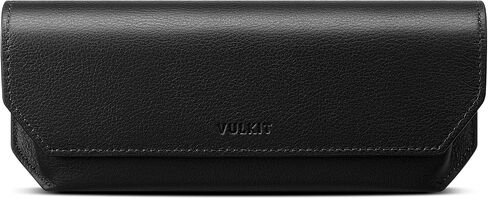 VULKIT Genuine Leather Glasses Case, Magnetic Closure Sunglasses Case, Eye Glasses Cases for Men & Women Spectacle Cases in Kuwait