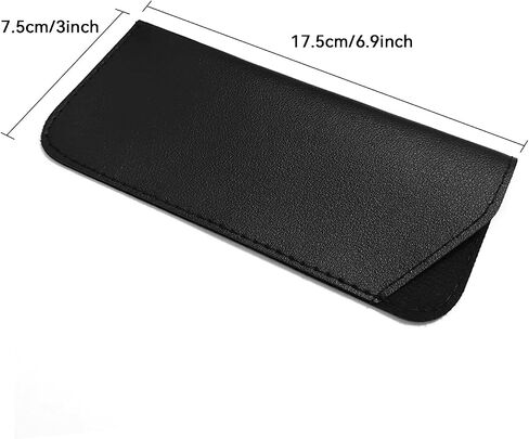 Glasses Cases, 6 Pcs Leather Reading Eyeglasses Case Slim Soft Sunglasses Pouch Spectacles Storage Bag for Women Men Kids in Saudi Arabia