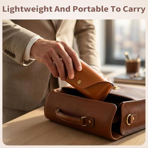 Sunglasses Case Compatible with Ray-Ban, PU Brown Leather,Eyeglass Case for Ray-Ban Meta Smart Glasses in Saudi Arabia