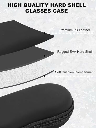 CORVIDA Double Glasses Case Hard EVA Shell Dual Eyeglasses Case Travel Sunglasses Organizer Includes Microfiber Cloth in Saudi Arabia