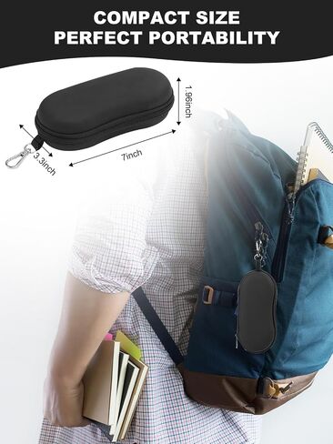 CORVIDA Double Glasses Case Hard EVA Shell Dual Eyeglasses Case Travel Sunglasses Organizer Includes Microfiber Cloth in Saudi Arabia