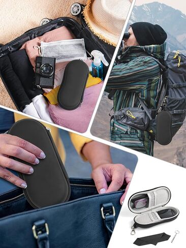 CORVIDA Double Glasses Case Hard EVA Shell Dual Eyeglasses Case Travel Sunglasses Organizer Includes Microfiber Cloth in Saudi Arabia