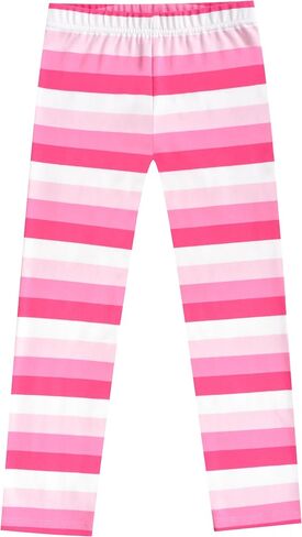 Sunny Fashion Girls Toddler Pants Leggings Cotton Soft Striped Elastic Everyday Multicolor Size 3-7 in Kuwait