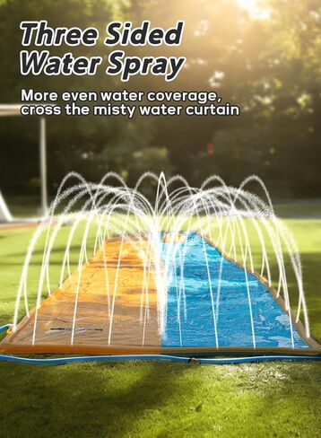 Slip and Water Slide for Kids and Adults 30FT Extra Long Water Slide for Backyard Heavy Duty Lawn Summer Outdoor Water Toys in Kuwait