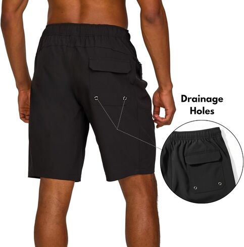 Champion Mens Swim Trunks with Mesh Liner - 9" Inseam Quick Drying Mens Bathing Suit, Board Shorts for Swimming, Beach in Saudi Arabia