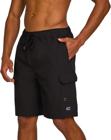 Champion Mens Swim Trunks with Mesh Liner Cargo Pocket- 9" Inseam Quick Dry Bathing Suit Board Shorts for Beach Swimming in Saudi Arabia