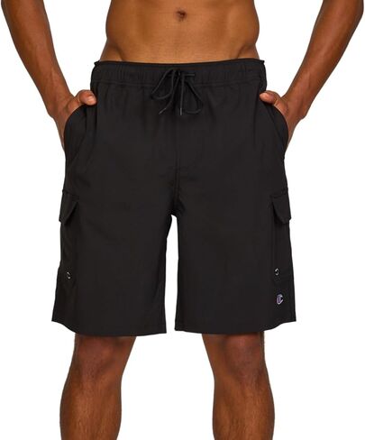 Champion Mens Swim Trunks with Mesh Liner Cargo Pocket- 9" Inseam Quick Dry Bathing Suit Board Shorts for Beach Swimming in Saudi Arabia